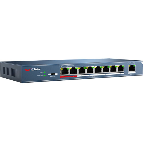 Hikvision 9-Port 10/100 Mbps Unmanaged PoE Switch
