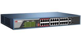 Hikvision 24-Port 100 Mbps Long-Range Unmanaged PoE Switch