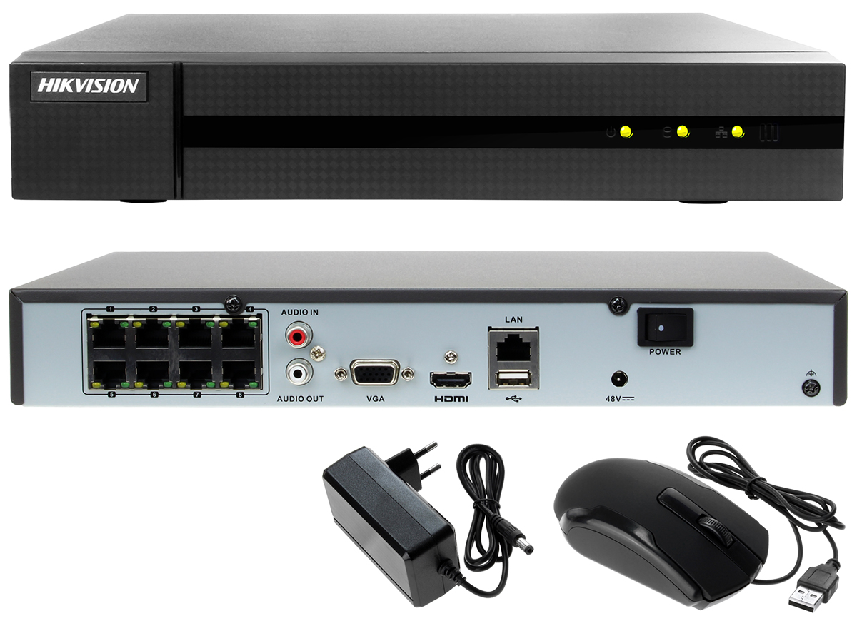 Hikvision 8ch Network Video Recorder EL with 8 port POE